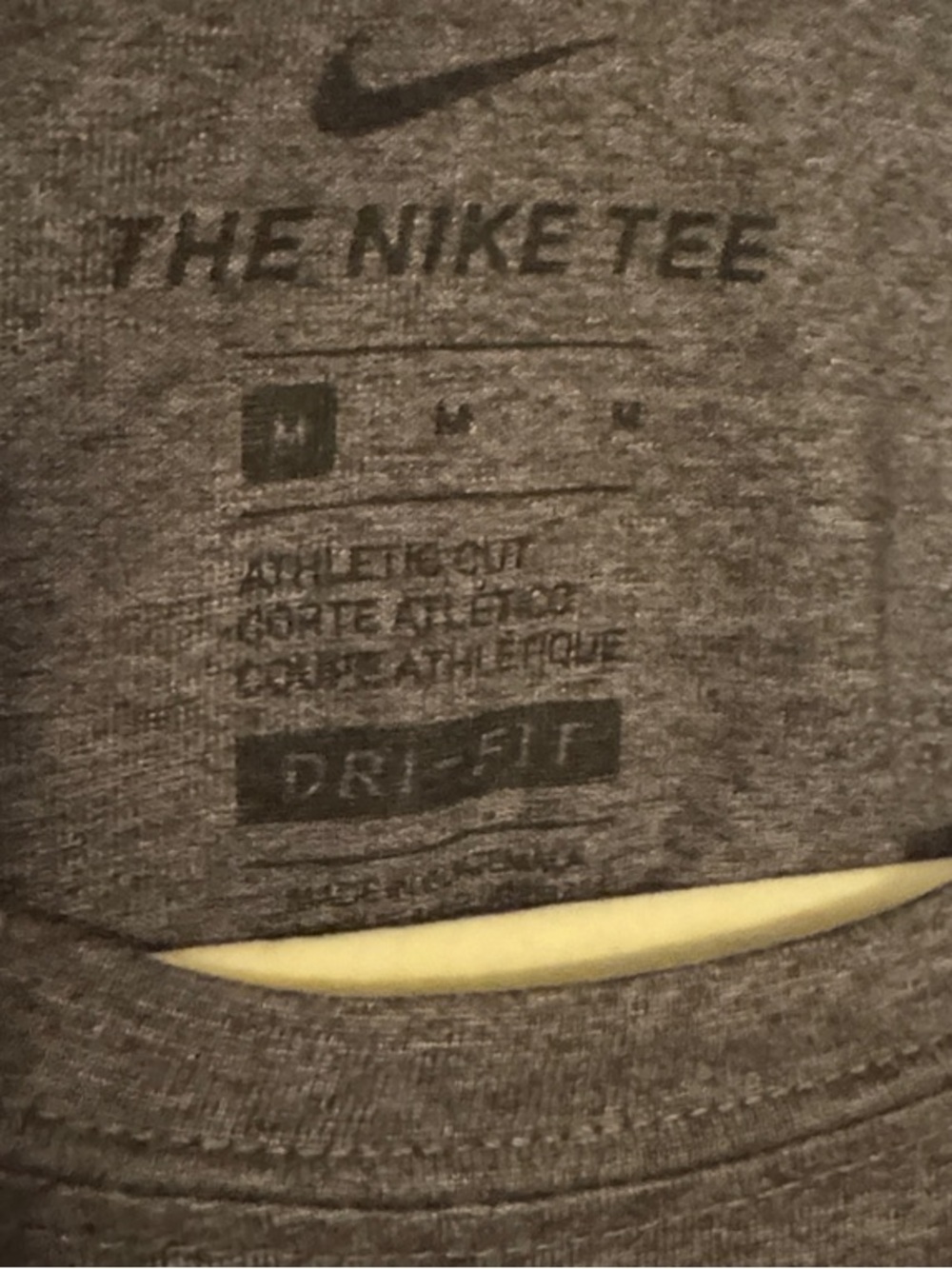 Nike Men’s Gray Dri-FIT Tee with Red OU Logo size M - Picture 3 of 4